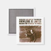 Vorstellungskraft ist wichtiger als Wissen Magnet (Vorderseite/Rückseite)