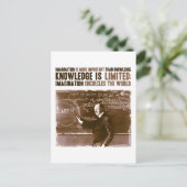 Vorstellungskraft ist wichtiger als Wissen Postkarte (Stehend Vorderseite)