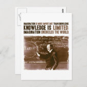 Vorstellungskraft ist wichtiger als Wissen Postkarte (Vorne/Hinten)