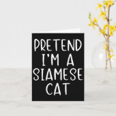 Vortäuschen der siamesischen Katze Kostüm Hallowee Karte (Gelbe Blume)