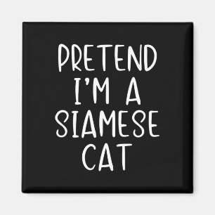 Vortäuschen der siamesischen Katze Kostüm Hallowee Magnet