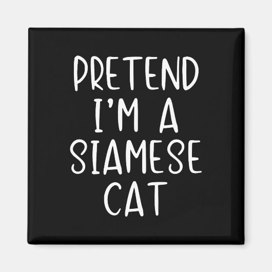 Vortäuschen der siamesischen Katze Kostüm Hallowee Magnet (Vorne)