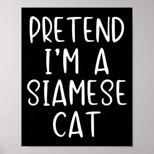 Vortäuschen der siamesischen Katze Kostüm Hallowee Poster (Vorne)