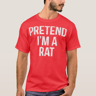Vortäuschen im a Rat Funny Lazy Halloween Kostüm 2 T-Shirt