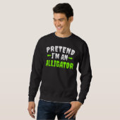 Vortäuschen im Alligator Lazy Halloween-Kostüm Sweatshirt (Vorne ganz)