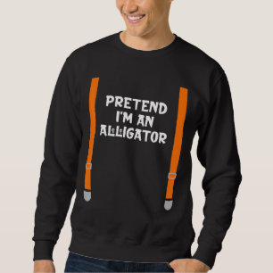 Vortäuschen im Alligator Lazy Halloween-Party Sweatshirt