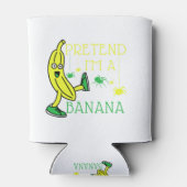 Vortäuschen im Banana-Funny-Halloween-Kostüm Dosenkühler (Rückseite)