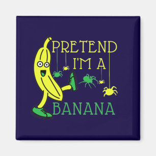 Vortäuschen im Banana-Funny-Halloween-Kostüm Magnet