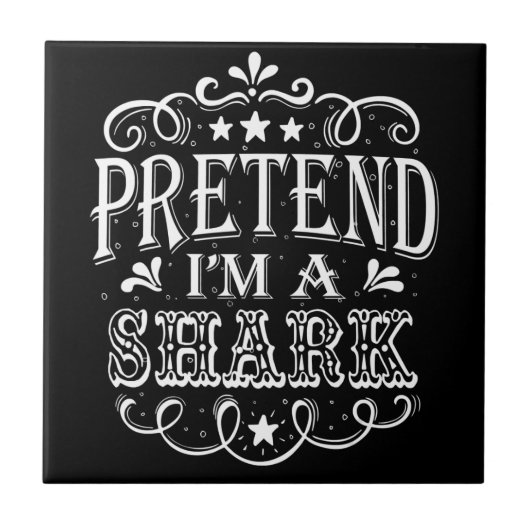 Vortäuschen im Hai - Crazy Shark Lover Geschenke Fliese (Vorderseite)
