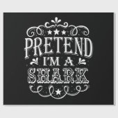Vortäuschen im Hai - Crazy Shark Lover Geschenke Geschenkpapier (Flach)