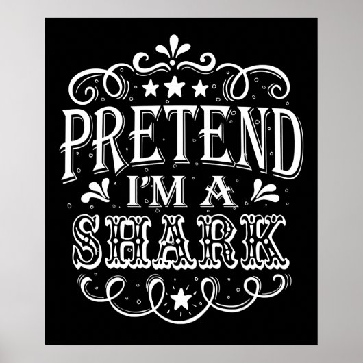Vortäuschen im Hai - Crazy Shark Lover Geschenke Poster (Vorne)