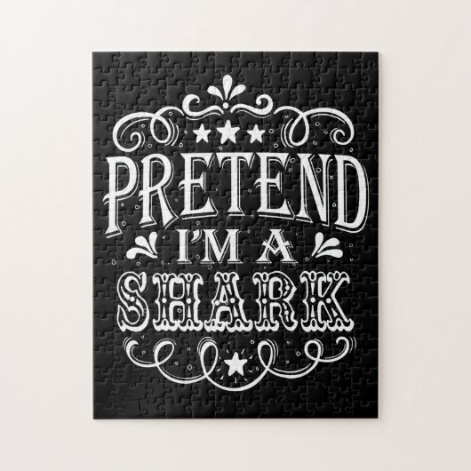 Vortäuschen im Hai - Crazy Shark Lover Geschenke Puzzle (Vertikal)