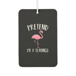 Vortäuschen im rosa Flamingo-Funny Halloween-Kostü Autolufterfrischer
