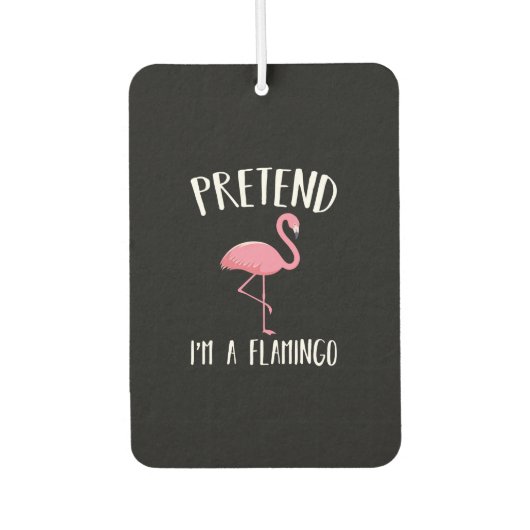 Vortäuschen im rosa Flamingo-Funny Halloween-Kostü Autolufterfrischer (Vorderseite)