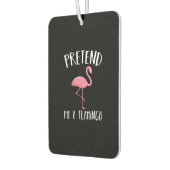Vortäuschen im rosa Flamingo-Funny Halloween-Kostü Autolufterfrischer (Links)