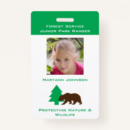 Vortäuschen Park Ranger Abzeichen für Kinder Perso Ausweis