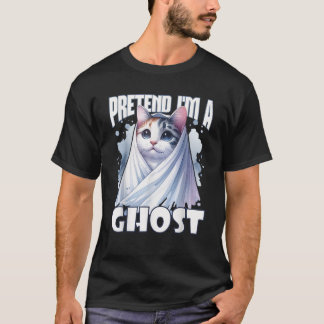 Vortäuschen Sie mir ein Ghost Funny Cat Halloween- T-Shirt