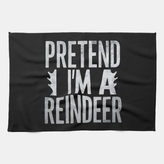 Vortäuschen Sie sich ein Weihnachtskostüm der Rent Geschirrtuch (Horizontal)