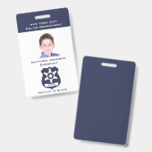 Vortäuschen von Polizeikräften Abzeichen für Kinde Ausweis (Vorder- & Rückseite)