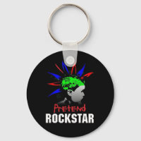 Vortäuschen von Rockstar-Schlüsselanhänger