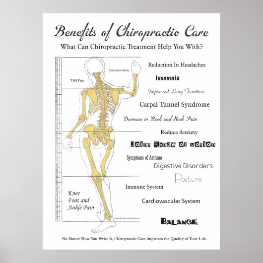Vorteile der Chiropractic Care Plakatwand Poster (Vorne)