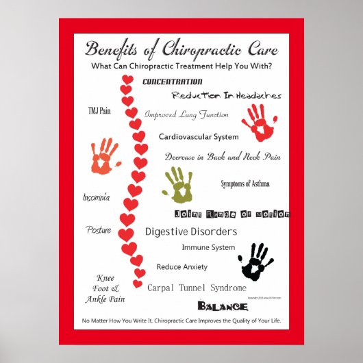 Vorteile des Chiropractic Care Poster individuell (Vorne)