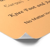 Vorteile des Chiropractic Care Poster individuell  (Ecke)