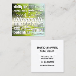 Vorteile des Chiropraktikums Quadratische Visitenkarte