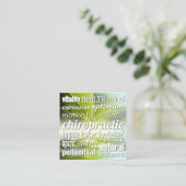 Vorteile des Chiropraktikums Quadratische Visitenkarte (Stehend Vorderseite)