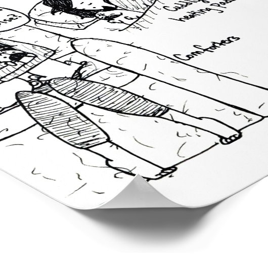 Vorteile für das Eigentum an Mops Poster (Ecke)