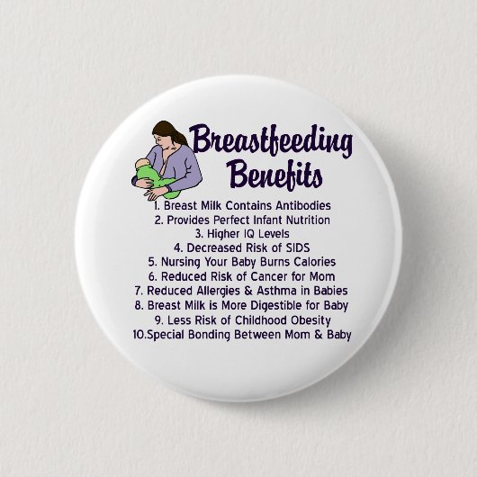 Vorteile für die Stillzeit Button (Vorderseite)