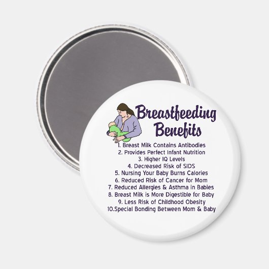 Vorteile für die Stillzeit Magnet (Vorderseite/Rückseite)