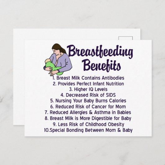 Vorteile für die Stillzeit Postkarte (Vorne/Hinten)