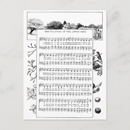 Vorteile von Apple Trees Song Postkarte (Vorderseite)