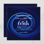 Vortex 65. Geburtstagsfeier Einladung (Vorne/Hinten)