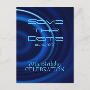 Vortex 70. Geburtstag Save the Date Postkarte