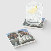 Vortex Atlanta, kleine 5 Punkte, Vortex Steinuntersetzer (Seitenansicht)