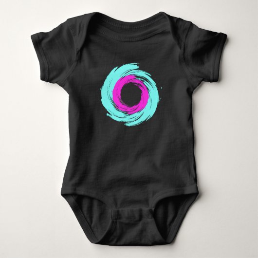 Vortex Azul Claro e Rosa Baby Strampler (Vorderseite)