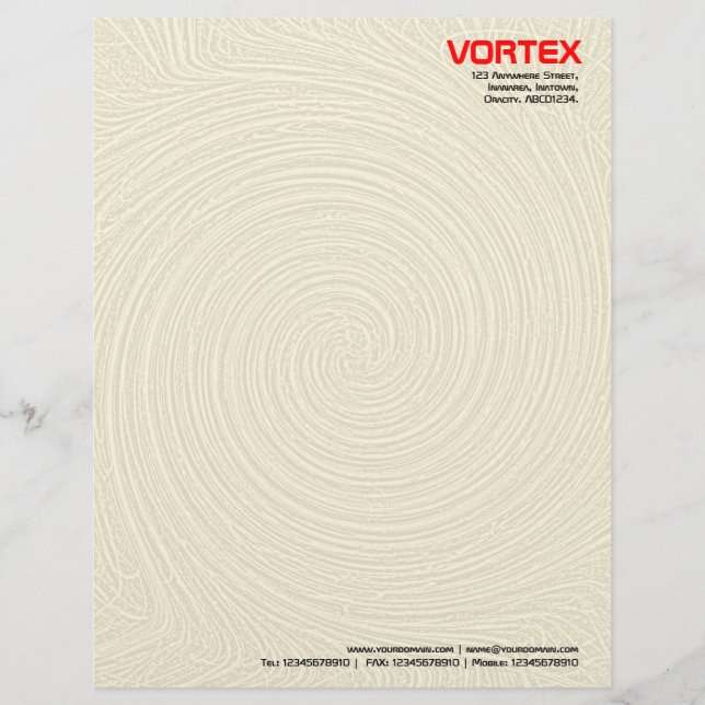 Vortex - Blassgelb Briefbogen (Vorderseite)
