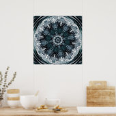 Vortex der Götter abstrakte hypnotische Zusammense Poster (Küche)