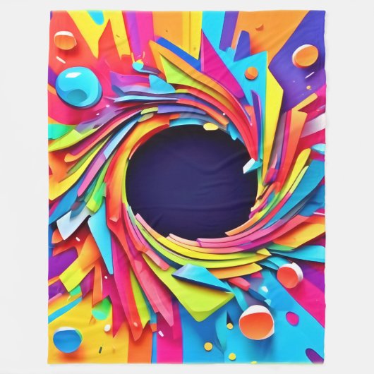 Vortex der Vitalkunst Fleecedecke (Vorderseite)