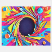 Vortex der Vitalkunst Fleecedecke (Vorderseite (Horizontal))