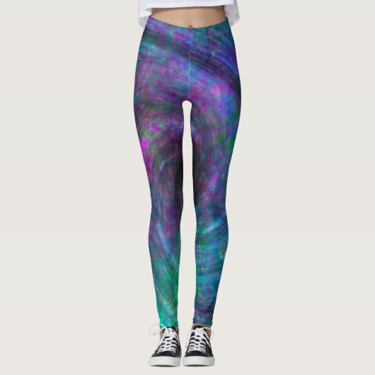 Vortex Gefärbte Krawatte Leggings (Vorderseite)