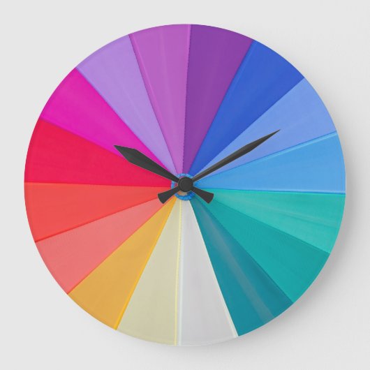 vortex of colours round large wall clock große wanduhr (Vorderseite)