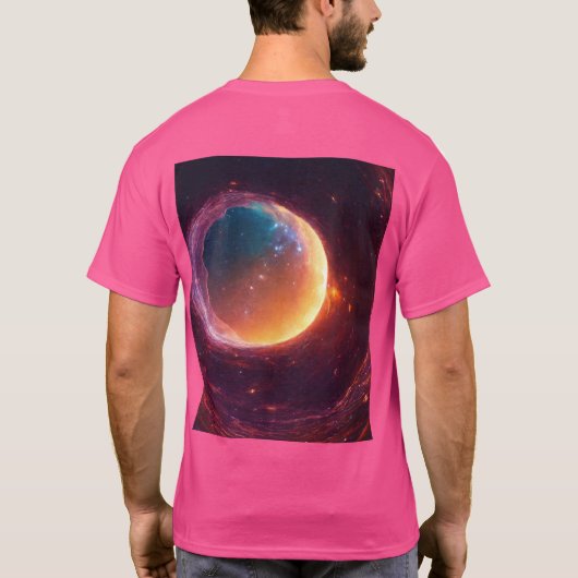 "Vortex of Energy: Partikel in Hyperspace Motion" T-Shirt (Rückseite)