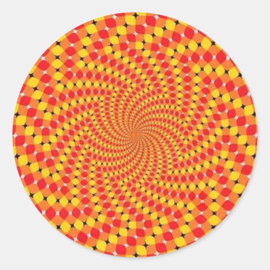 Vortex optische Täuschungen Runder Aufkleber (Vorderseite)