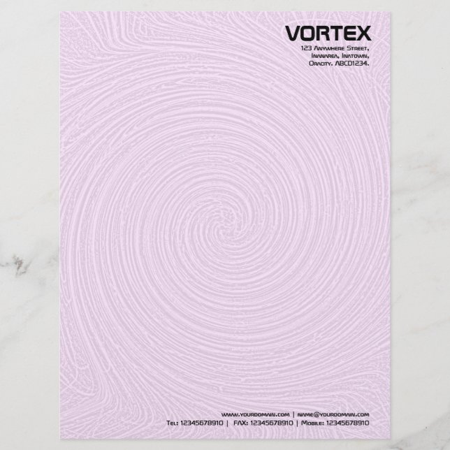 Vortex - Rosa Briefbogen (Vorderseite)