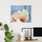 Vortex White Calla Lilies Art Print Poster Foto (Heimbüro)