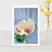 Vortex White Calla Lily Art Foto Mitteilungskarten (Gelbe Blume)