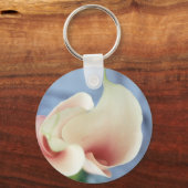 Vortex White Calla Lily Art Foto Schlüsselanhänger (Vorderseite)